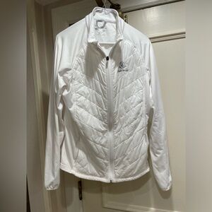 Straight Down LIGHTWEIGHT white puffer golf jacket size XL LONGSLEEVED